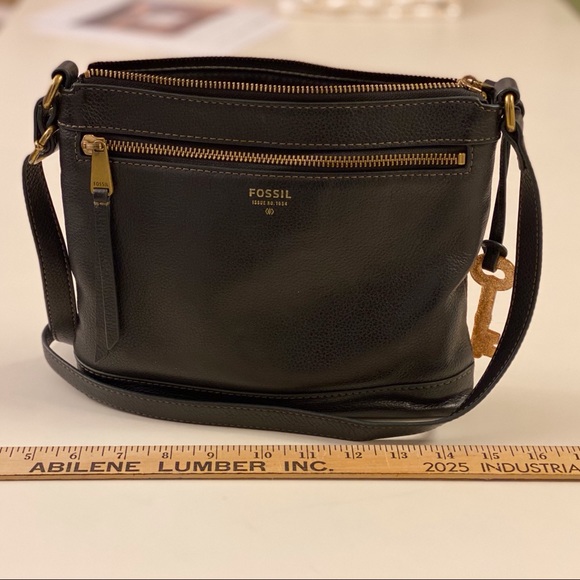 Fossil Bags Fossil Black Leather Mini Piper Crossbody Bag Poshmark